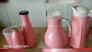 Quick And Easy Strawberry Yogurt Recipe Homemade Yoghurt Recipe [upl. by Nimaj]