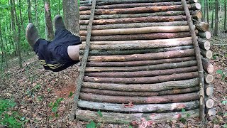 Bushcraft Outhouse amp Survival Shelter  5 Tips for How to Poop in the Woods 3 Day Campout [upl. by Aissyla]