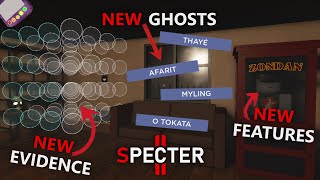 FOUR NEW GHOSTS NEW FEATURES AND A NEW EVIDENCE  Roblox Specter 2  Update 113 amp 114 Showcase [upl. by Emmit]