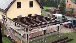 Unser Carport wird aufgebaut Teil 1 [upl. by Atrahc756]