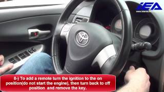 On board Remote programming procedure for Toyota Corolla  Auris  Yaris  Hilux [upl. by Simara]