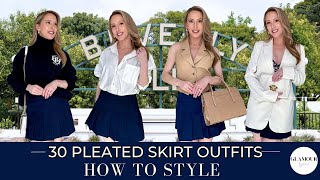 30 Pleated Skirt Outfits Ideas  How To Style  Ways To Wear [upl. by Aizan]