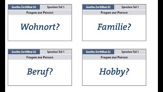 GoetheZertifikat A2 Start Deutsch 2 Beispiele Sprechen Teil 1 [upl. by Ware932]