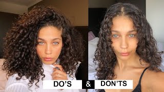 STYLING CURLY HAIR DOS amp DONTS for volume and definition  Jayme Jo [upl. by Cchaddie86]