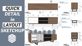 Layout SketchUp Lesson32 How to do quick detail in Layout sketchup [upl. by Eibot]