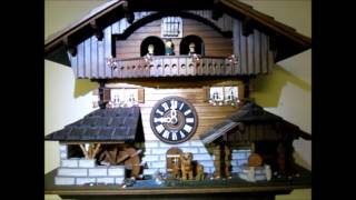 Cuckoo Clock Black Forest Chalet With Dancers [upl. by Eldorado]