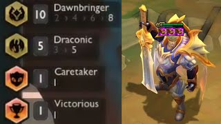 I got 10 Dawnbringer 3 Star Garen⭐⭐⭐ft 5 Draconic   TFT SET 55 [upl. by Neleag]