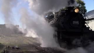 Cumbres and Toltec  Steam Powered Fall Double Header Departs Chama NM [upl. by Pitzer417]