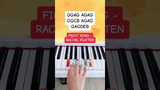 Fight Song  Rachel Platten Piano Tutorial fightsong rachelplatten easy pianoshorts [upl. by Gothart961]