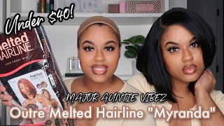 RICH AUNTIE VIBEZ 🔥  NEW 👀 Outre Synthetic Melted Hairline Wig Myranda Review  Courtney Jinean [upl. by Sillert]