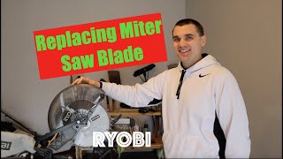 How to Change a Mitre Saw Blade  Dewalt Chop Saw Blade Change  DWS779 [upl. by Gerdeen]