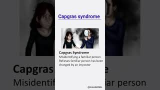 Capgras syndrome  viralshorts capgrassyndrome syndrome psychiatry [upl. by Tiffi88]