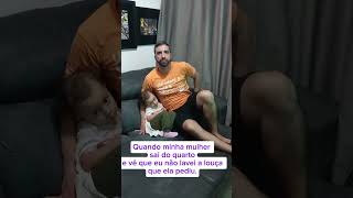 Quando o marido não lava a louça dá nisso 🤣 humor familia [upl. by Enaitsirk]