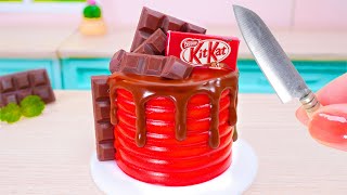 Are you a big fan of KITKAT Delicious Miniature Sweet Chocolate Kitkat Cake Decorating🍫Teeny Cakes [upl. by Aihsenod]