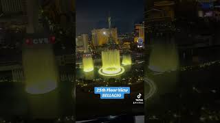 BELLAGIO FOUNTAIN VIEW FROM 25th FLOOR ad [upl. by Yup175]