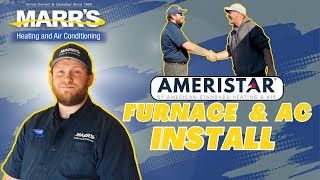 Ameristar High Efficiency Furnace  Air Conditioning Unit Install [upl. by Eceined]