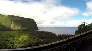 Full Drive in Jeep Down into Waipio Valley then to the Black Sand Beach [upl. by Wu]