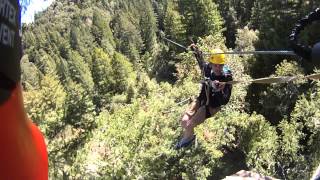 Zipline  Sonoma Canopy Tours  Amateur Traveler Video 71 [upl. by Emmeram388]