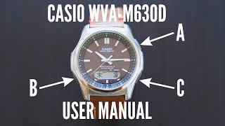 Casio Wave Ceptor WVA M630D User Manual  How To Setup Casio Wave Ceptor WVA M630D [upl. by Anasus]