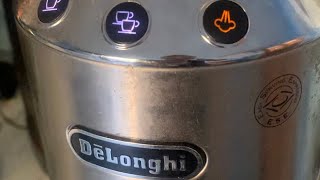 How to Descale a Delonghi Dedica EC685 Home Espresso Machine [upl. by Ahsaek]