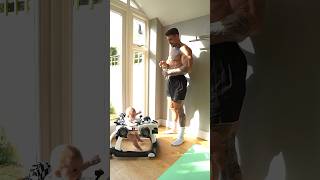 Morning workouts with the little man💪dadlife homeworkout [upl. by Towill321]