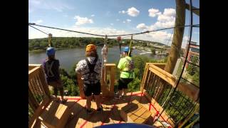 Blue Heron Zipline  Chattahoochee Whitewater Park  Columbus GA  Phenix City AL [upl. by Maida]