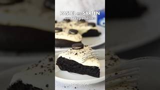 PASTEL de OREO en Sartén con 2 Ingredientes 💙 postresfaciles recetas postressinhorno [upl. by Yaner]