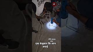 20 फुट गहरे पाईप में फसे छोटे dog 🐕 कि जान बचाईcowdogsrescueshortsreels [upl. by Josi]