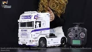 NEW CRAZY Scania R730 upgraded custom 4x4 tractor truck REVIEW [upl. by Oilcareh959]