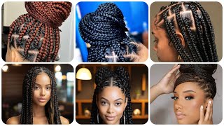 Latest Box Braids Hairstyles for African Women in 2024  Trendy and Gorgeous Braids Ideas [upl. by Eittah508]