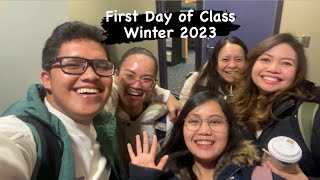 First Day of Class  SAIT  Winter 2023  Pagod agad  FILIPINO INTERNATIONAL STUDENT 🇨🇦 [upl. by Aiclef]