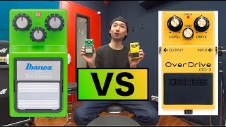 歪みの名機BOSS「OD3」と Ibanez「TS9」を 弾き比べしてみました！！ [upl. by Lysander307]