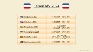 Ferien MV 2024 [upl. by Yrellih]