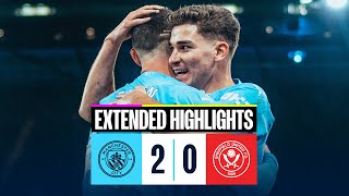 EXTENDED HIGHLIGHTS  Man City 20 Sheffield United  Rodri amp Alvarez score in last game of 2023 [upl. by Boswall]