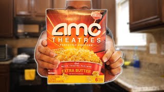 AMC Theaters EXTRA Butter Microwave Popcorn Review [upl. by Analaj749]