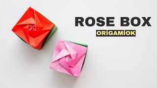 How to Make Origami Rose Box [upl. by Martica]