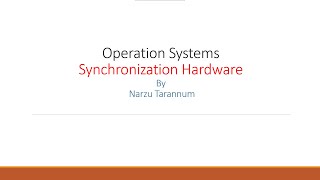 Synchronization Hardware [upl. by Berty84]