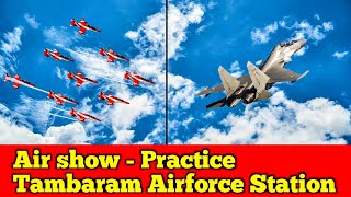 Tambaram Airforce Station Practice  Air Show Chennai 2024 Sukhoi su30 MKI and Surya Kiran team [upl. by Stallworth698]