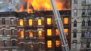 HD Video of Fire and Major building collapse 2nd Ave amp 7th Street NYC  March 26 2015 [upl. by Picardi601]