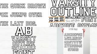 Ab Varsity Outline Font Free  KDP Interior  Designs Bundle  Canva Templates  Editable Canva [upl. by Aissat]