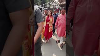 NUSHRAT BHARUCHA SEEKS BLESSINGS SIDDHIVINAYAK TEMPLE nushrattbharuccha [upl. by Aened]