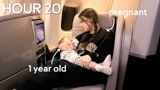 flying for 27 hours with a 1 year old and pregnant 😅 [upl. by Niddala]