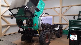 Unimog 406 Cabrio Agrar Fahrerhaus kippen [upl. by Rodney]