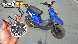 SCOOTER CVT TUNING 70cc ZUMA  STAGE 6 Minarelli [upl. by Adnwahsal]