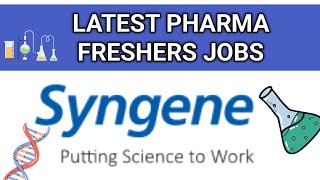 Freshers Job opportunity at Syngene international Reasearch department freshersjobs [upl. by Wordoow469]