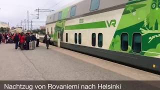 Nachtzug in Finnland Von Rovaniemi nach Helsinki [upl. by Elison426]