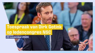 Toespraak van Dirk Gotink op ledencongres NSC [upl. by Eivlys428]