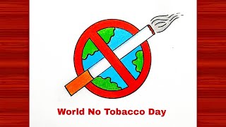 No Smoking DrawingWorld No Tobacco Day Poster DrawingSay No To Tobacco Drawing Easy For Beginners [upl. by Hinson532]