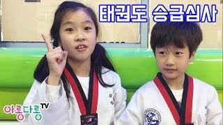 아롱다롱 일상 브이로그 Vlog 학교 방과후 태권도 승급심사 밀착취재 태권체조아롱다롱TV ArongDarongTV [upl. by Ennobe]