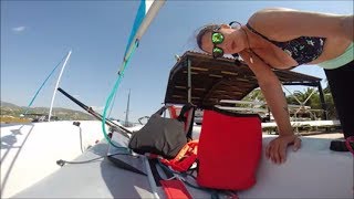 Gopro  wind 19kph  gusts 22 kph  Laser Pico  sail Kefalonia [upl. by Sollars]